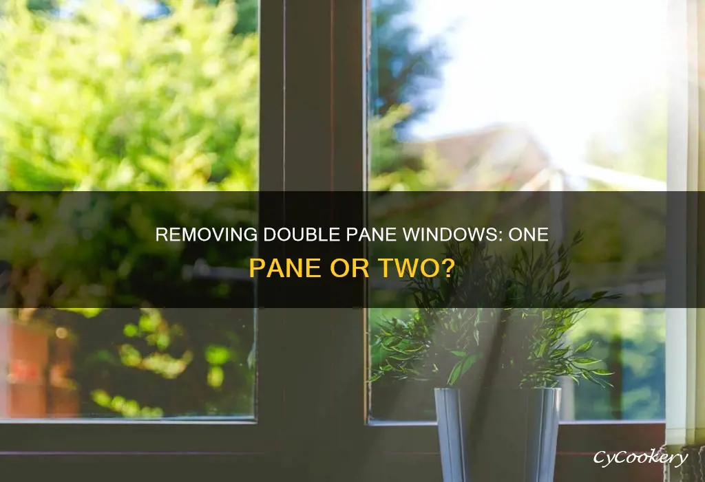 can I remove one pane in a double pane window
