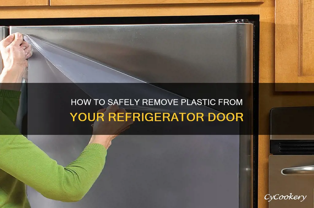 can i remove plastic from refrigerator door