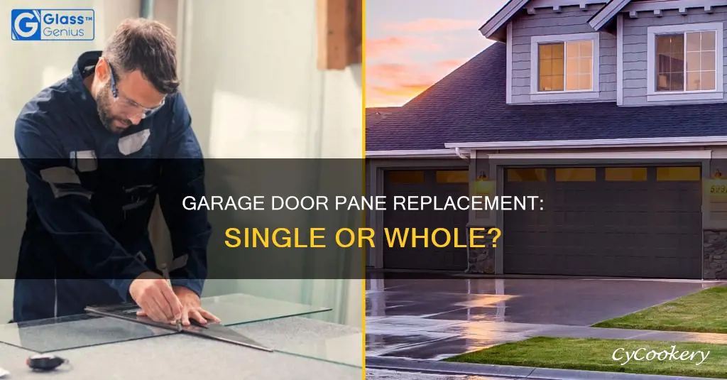can I replace only one pane on a garage door