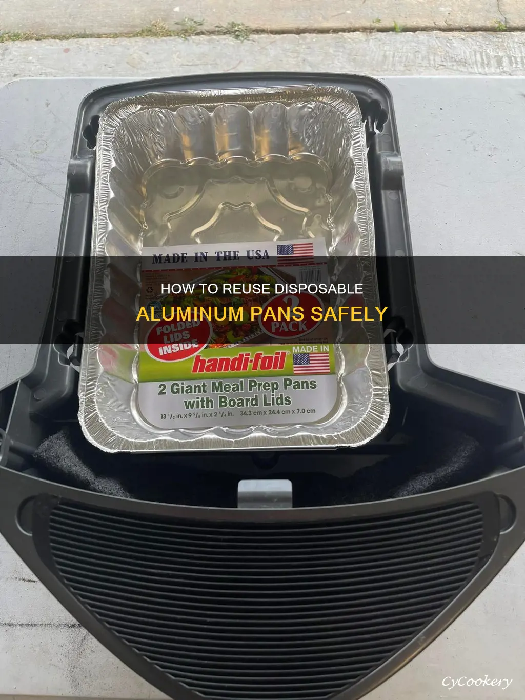 can I reuse a disposable aluminum pan in the oven