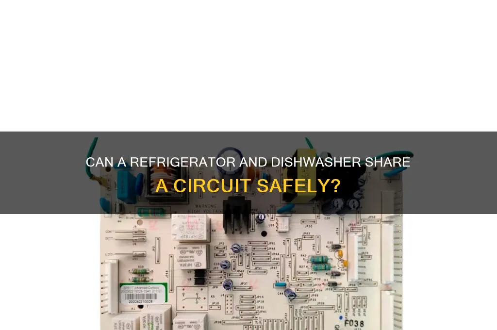 can i run a refrigerator and dishwasher share a circuit