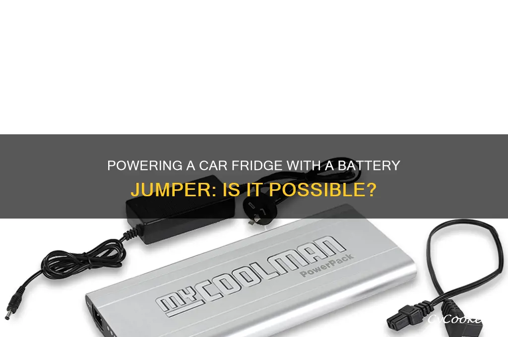 can i run car refrigerator from battery jumper