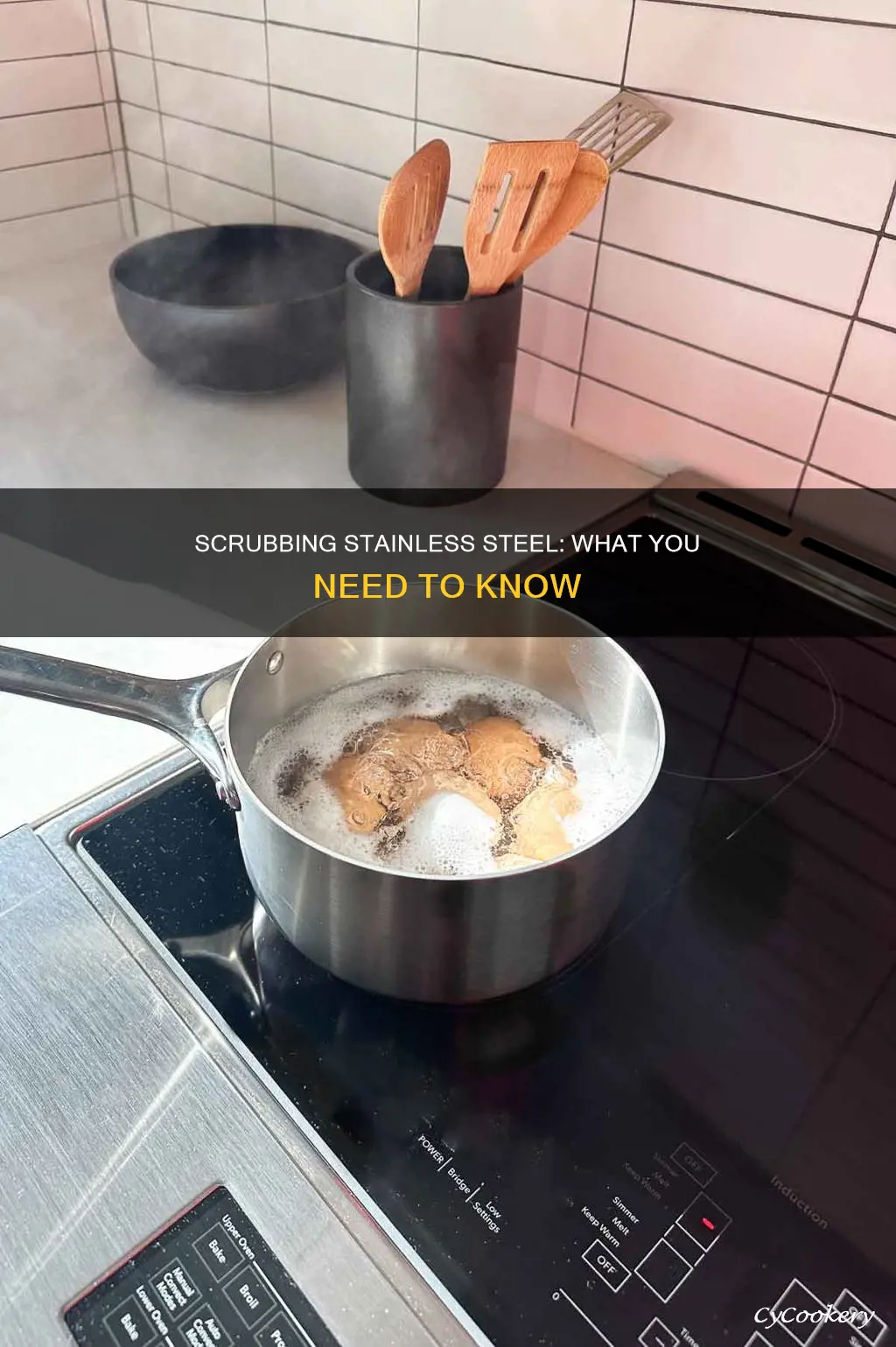 can I scrub stainless steel pan