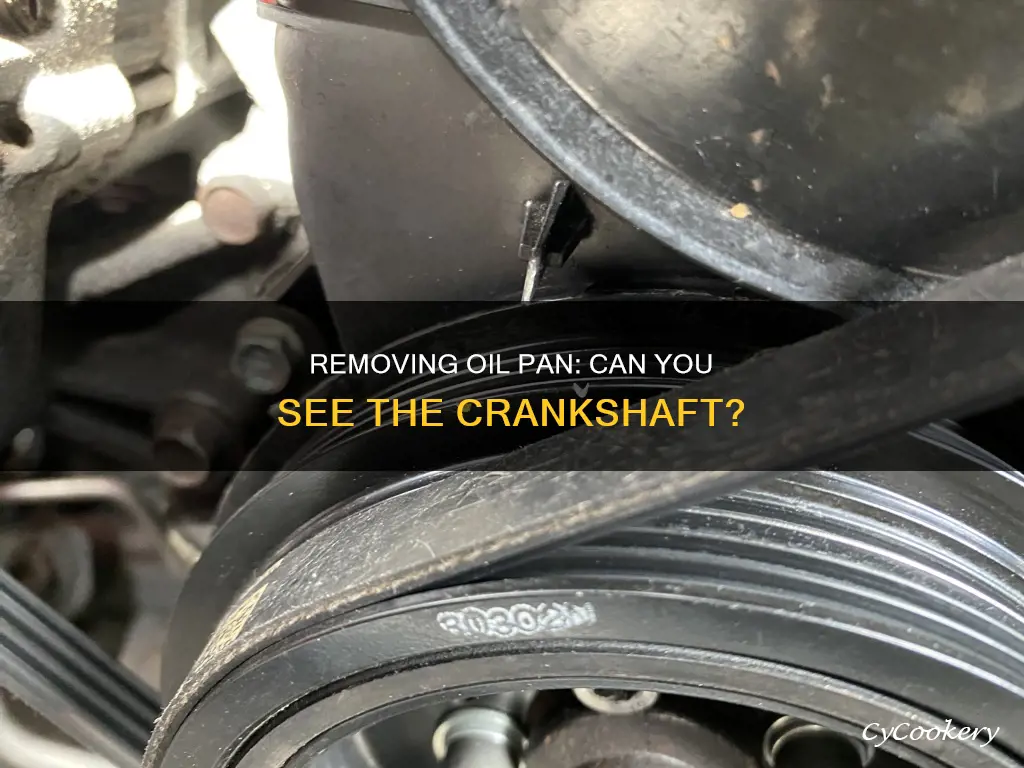 can I see the crankshaft if I remove oil pan