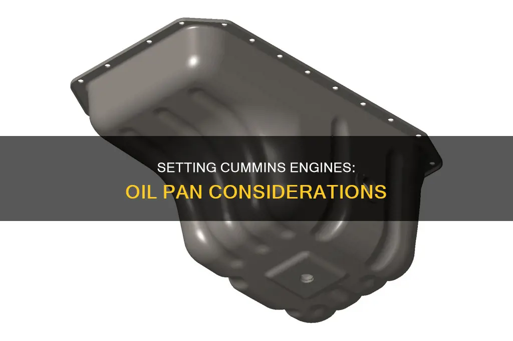 can I set a cummins engine on the oil pan