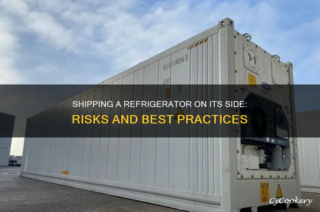 can i ship a refrigerator on its side