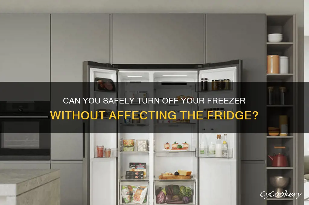 can i shut off freezer and not refrigerator
