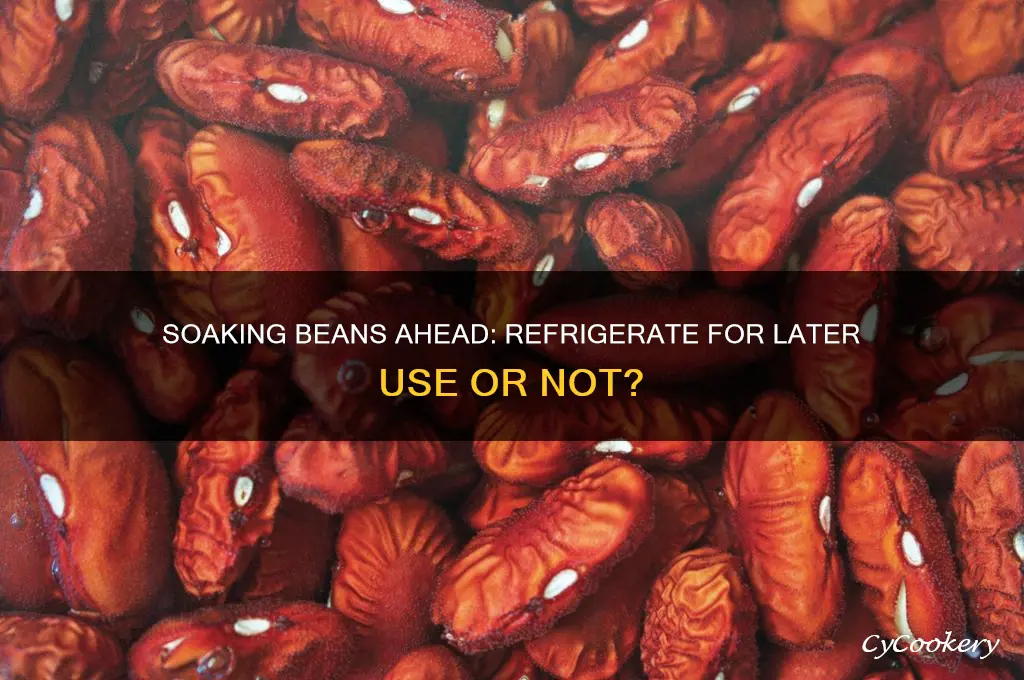 can i soak beans and refrigerate for later use