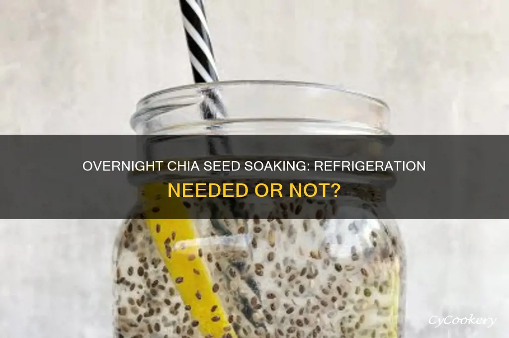can i soak chia seeds overnight without refrigeration