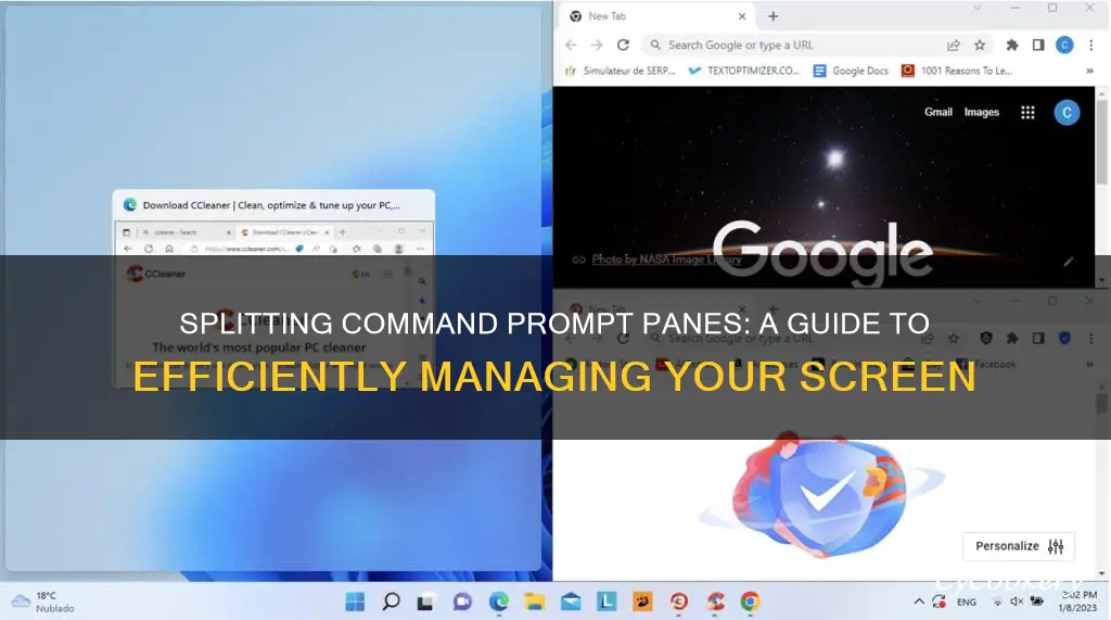 can I split panes of command prompt