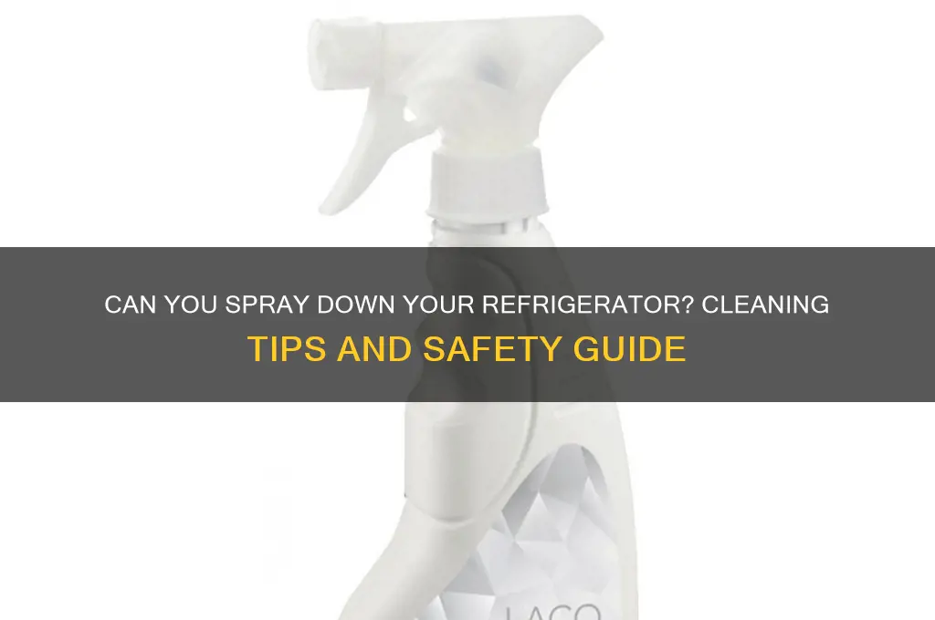 can i spray down my refrigerator