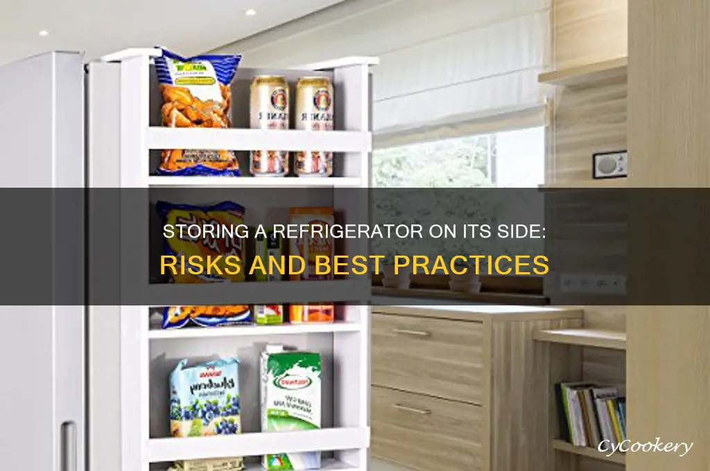 can i store a refrigerator on its side