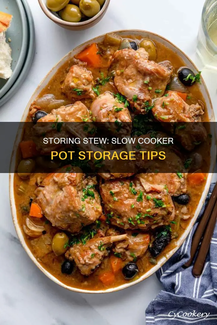 can I store my stew in the slow cooker pot