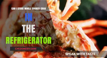 Storing Whole Cooked Crab: Refrigeration Tips for Freshness and Safety