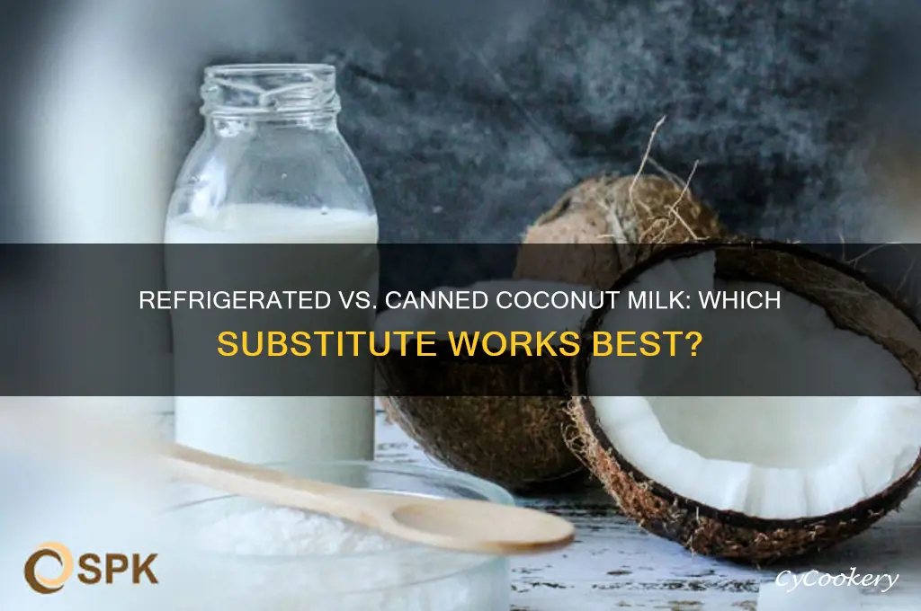 can i sub refrigerated coconut milk vs canned