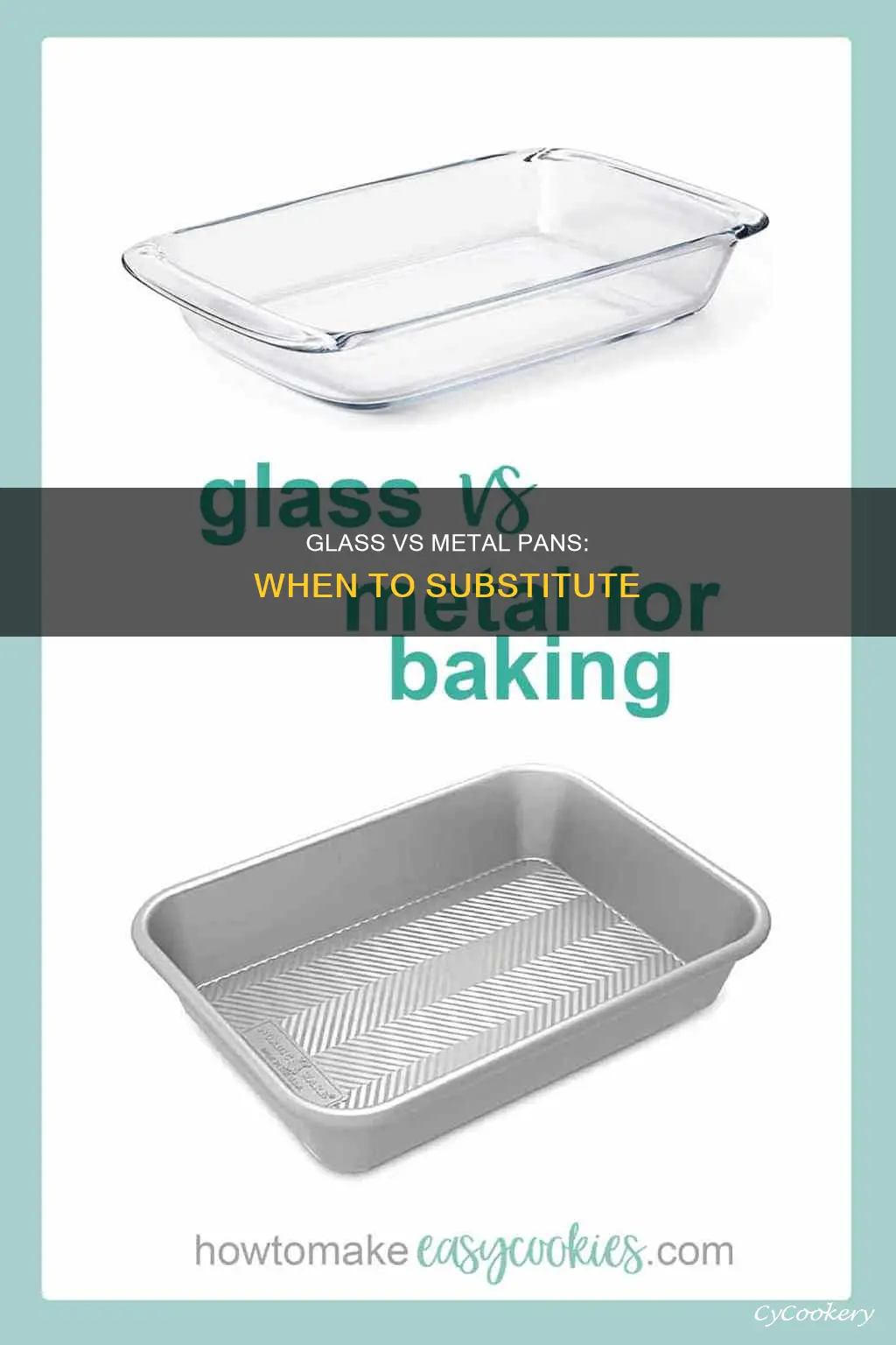 can I substitute a glass pan for a metal pan