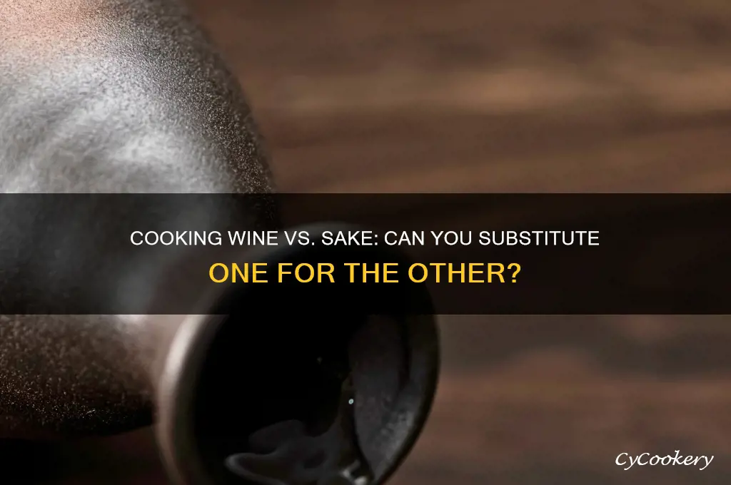 can i substitute cooking wine for sake