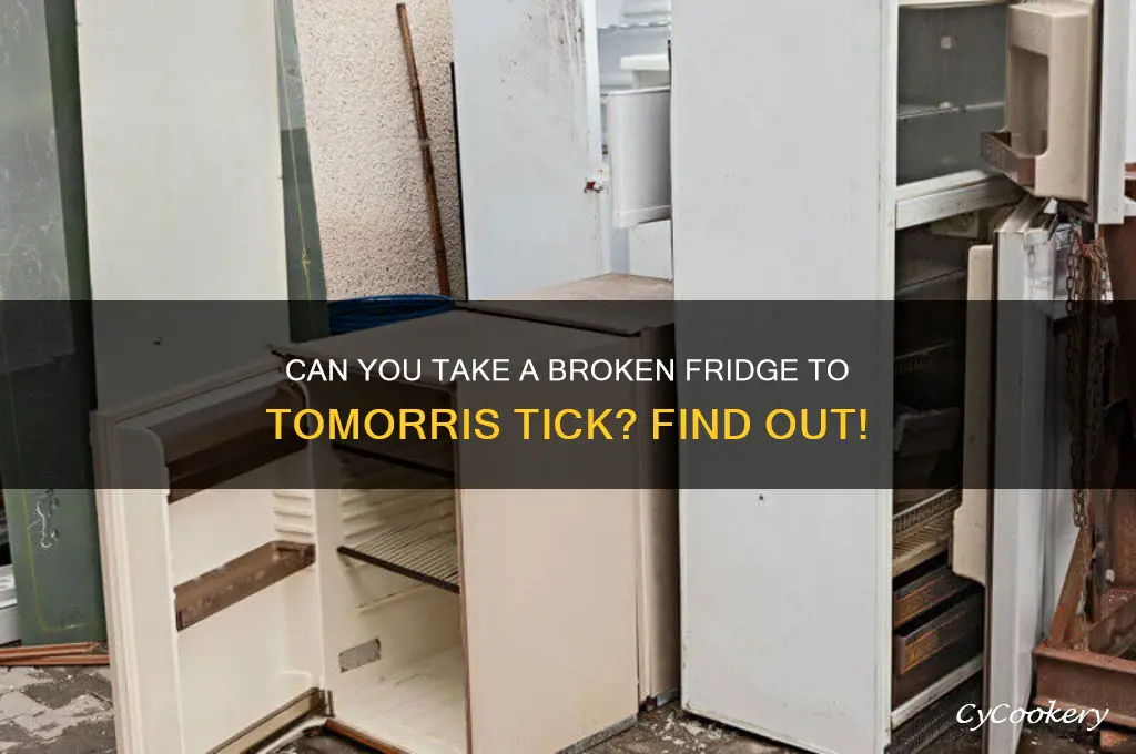 can i take a broken refrigerator tomorris tick