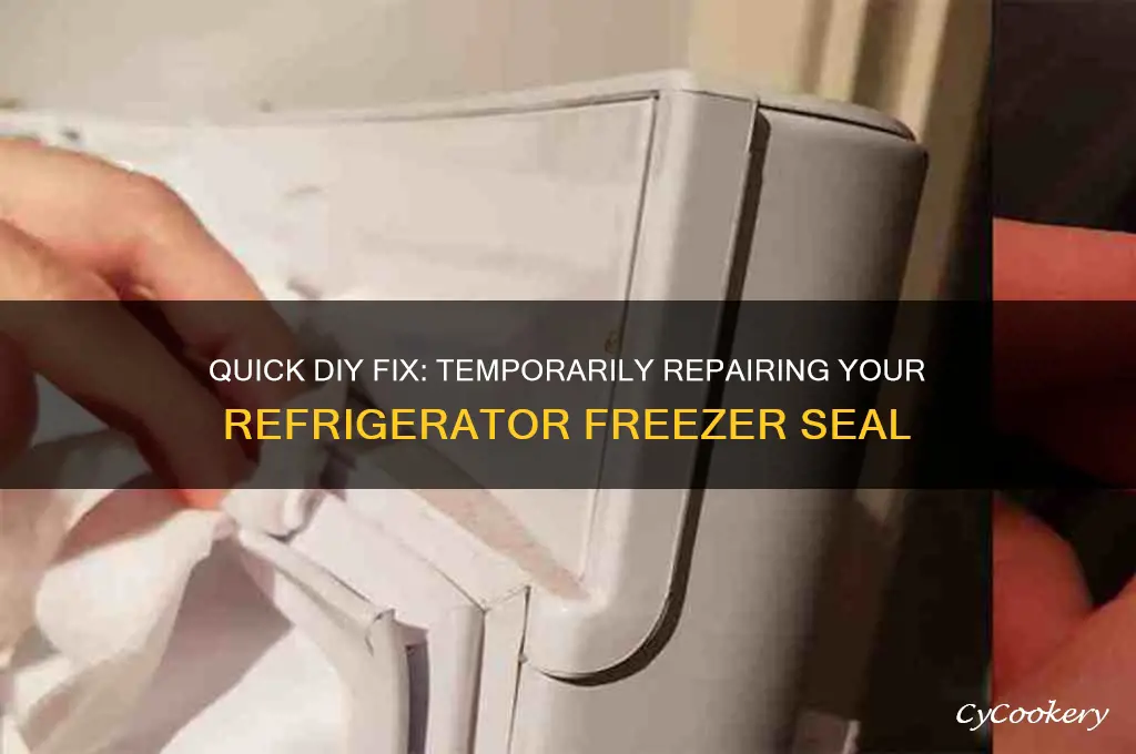 can i temporarily fix my freezer seal on my refrigerator