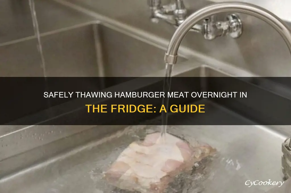 can i thaw hamburger meat out in the refrigerator overnight