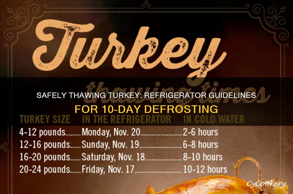 can i thaw turkey for 10 days inside the refrigerator