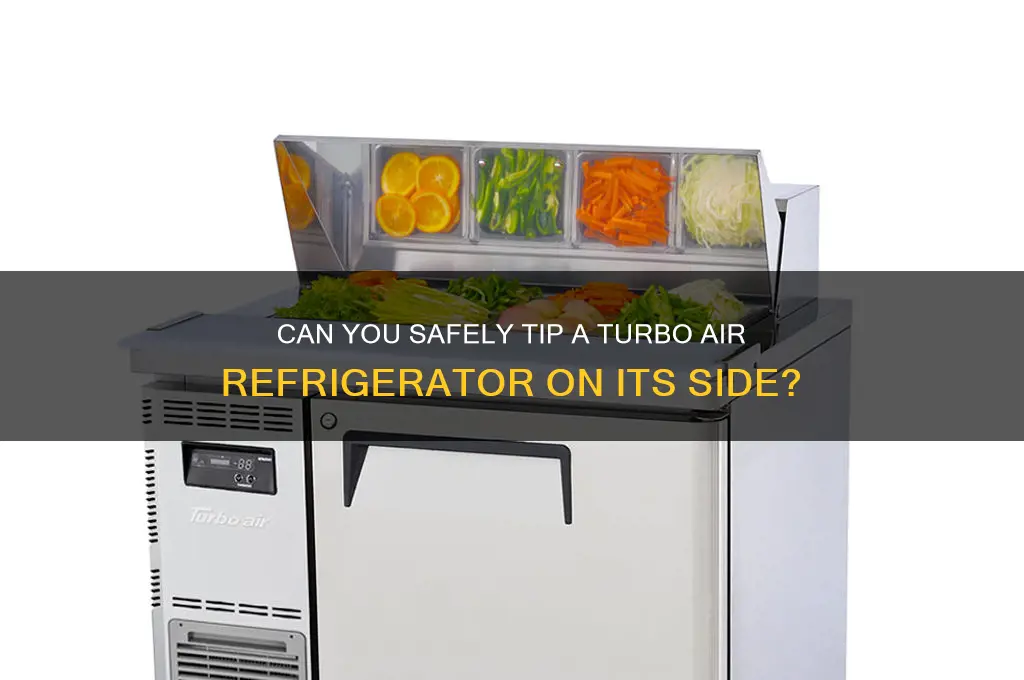 can i tip a turbo air refrigerator on its side