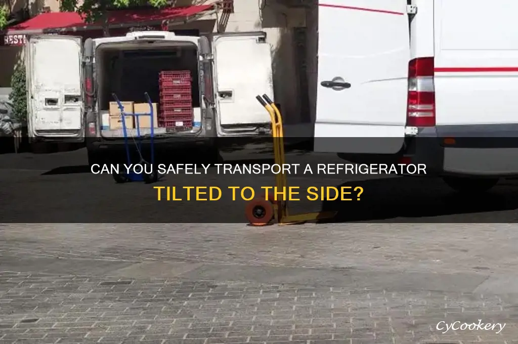 can i transport a refrigerator tilted to the side