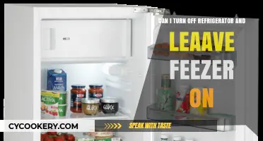 Can You Turn Off the Fridge and Keep the Freezer Running?
