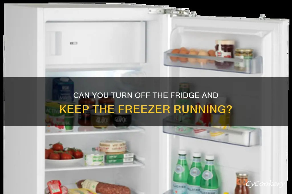 can i turn off refrigerator and leaave feezer on