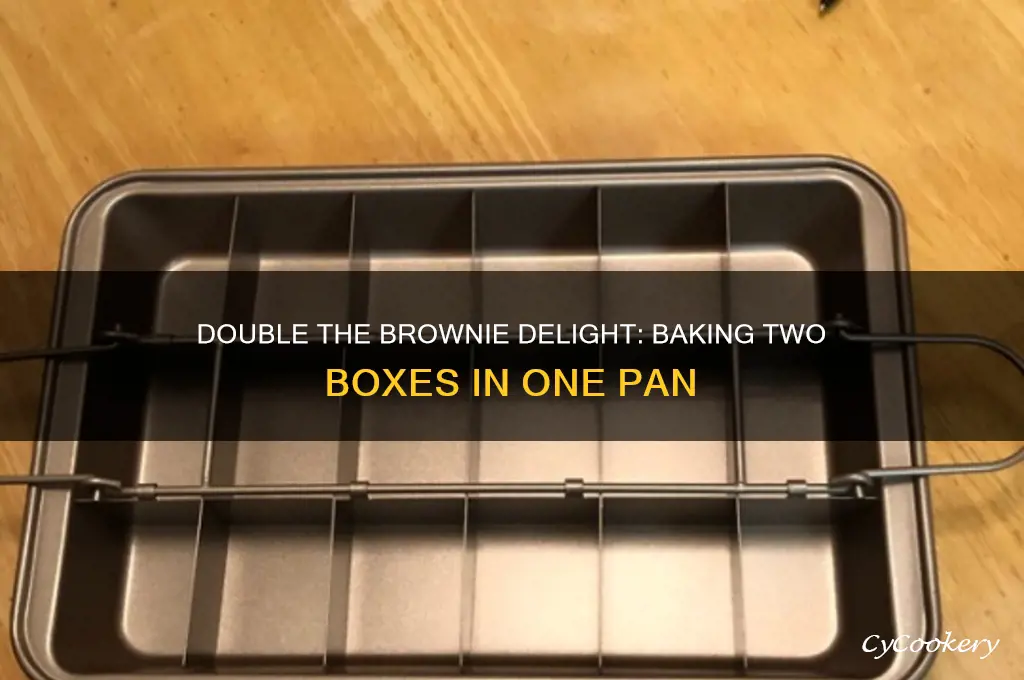can I use 2 boxes of brownies in one pan