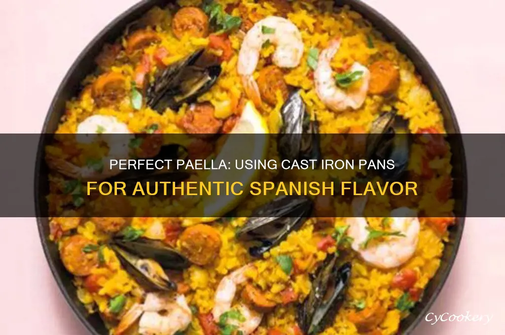 can I use a cast iron pan for paella