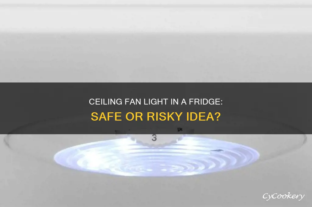 can i use a ceiling fan light in a refrigerator