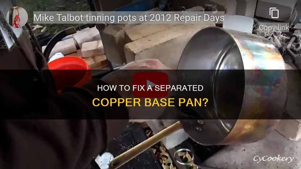 can I use a copper base pan if its separated