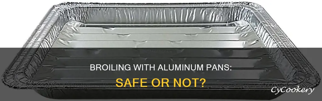 can I use a disposable aluminum pan to broil