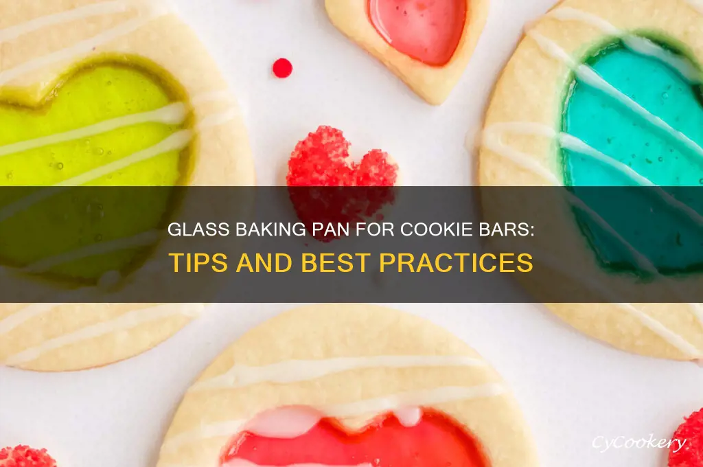 can I use a glass baking pan for cookie bars