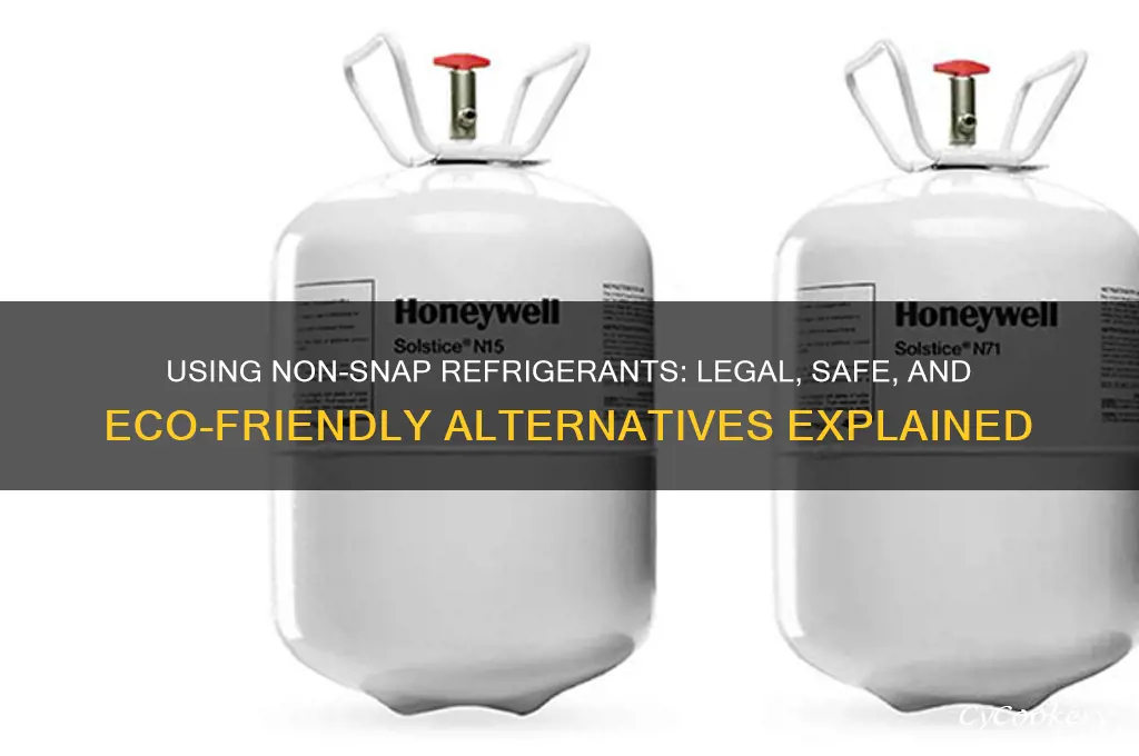 can i use a non snap refrigerant