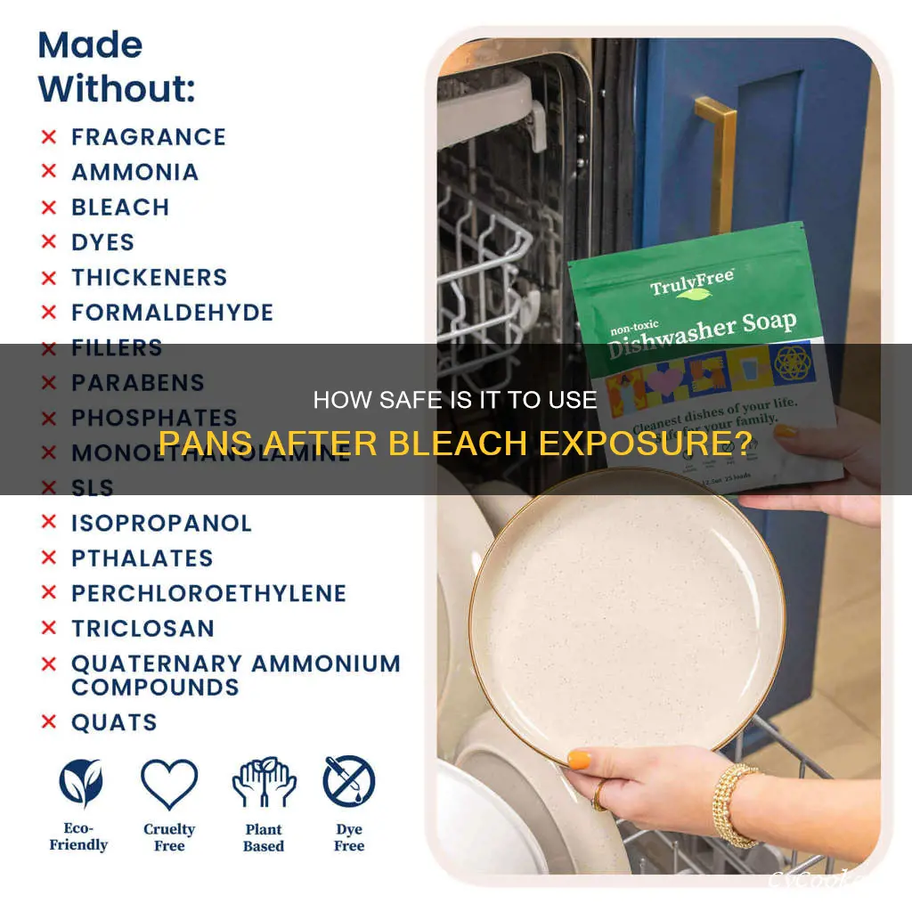 can I use a pan I put bleach in