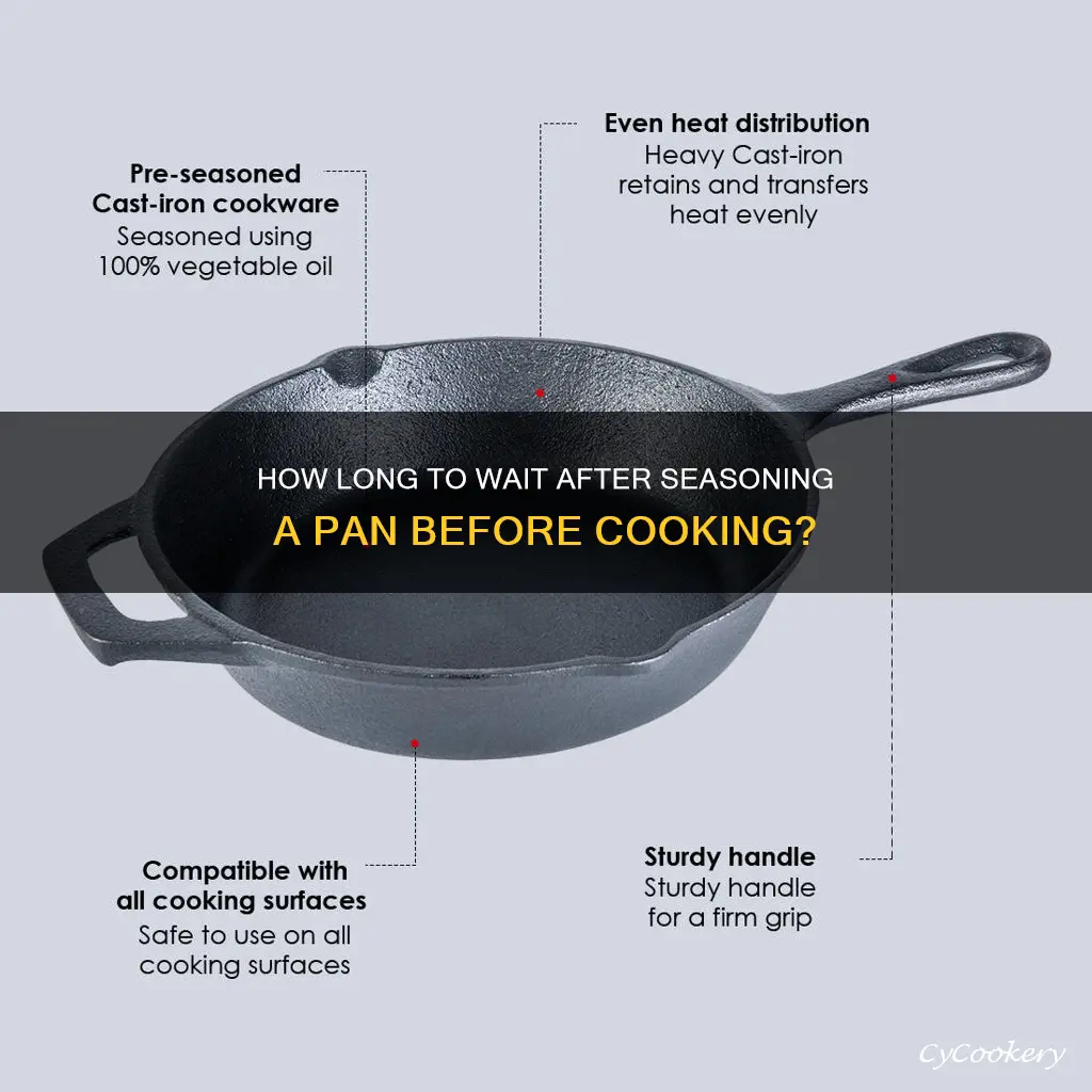 can I use a pan immediately after seasoning
