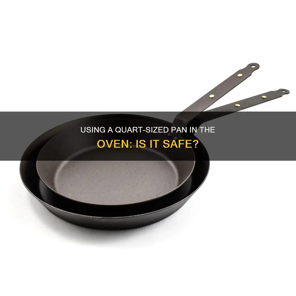 can I use a quart sized pan the oven