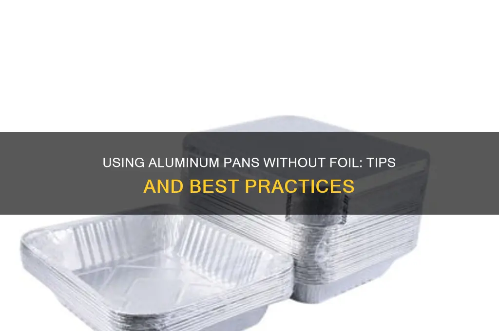 can I use an aluminum pan without aluminum foiil