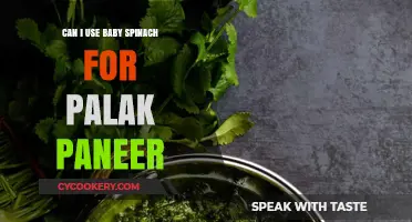 Baby Spinach for Palak Paneer: A Smart Substitute?