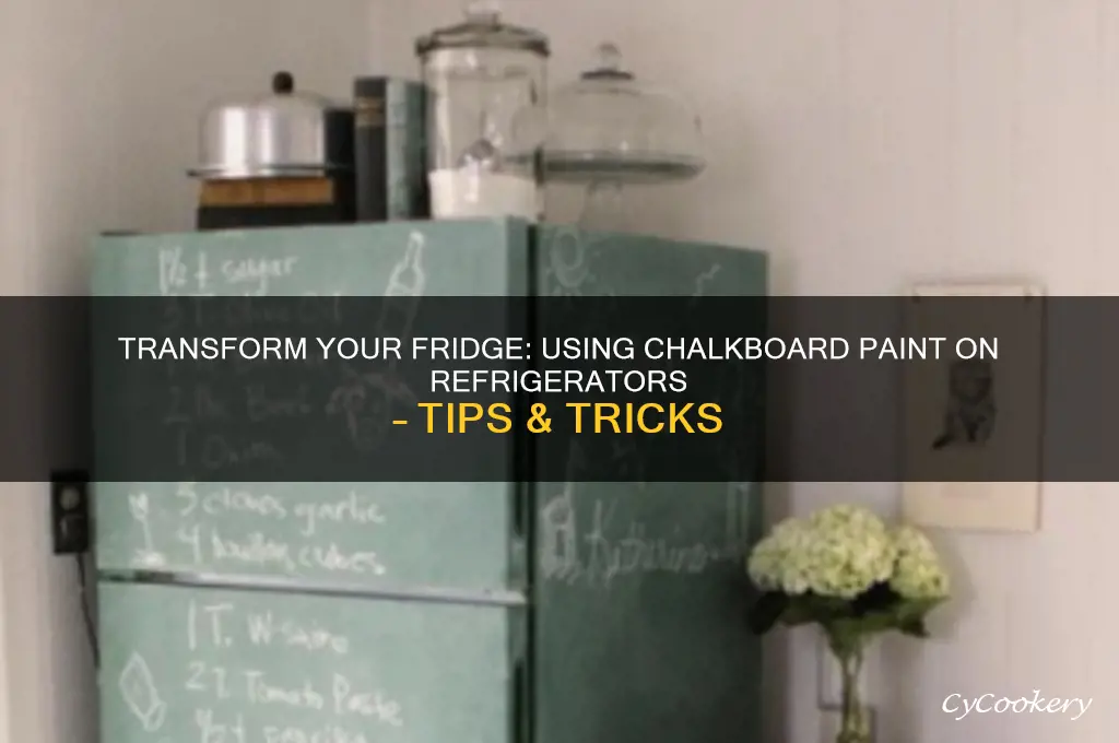 can i use chalkboard paint on a refrigerator