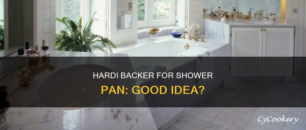 can I use hardi backer on slab for shower pan