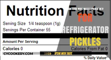 Using Mrs. Wages Pickle Mix for Easy Refrigerator Pickles: A Guide