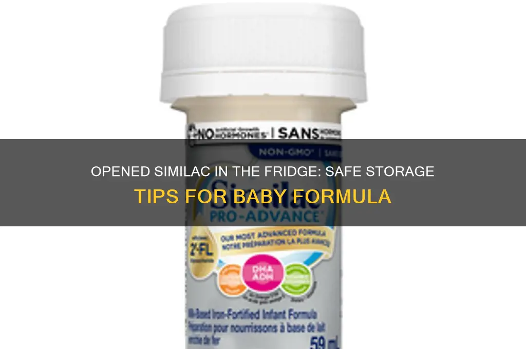 can i use opened similac stored in refrigerator