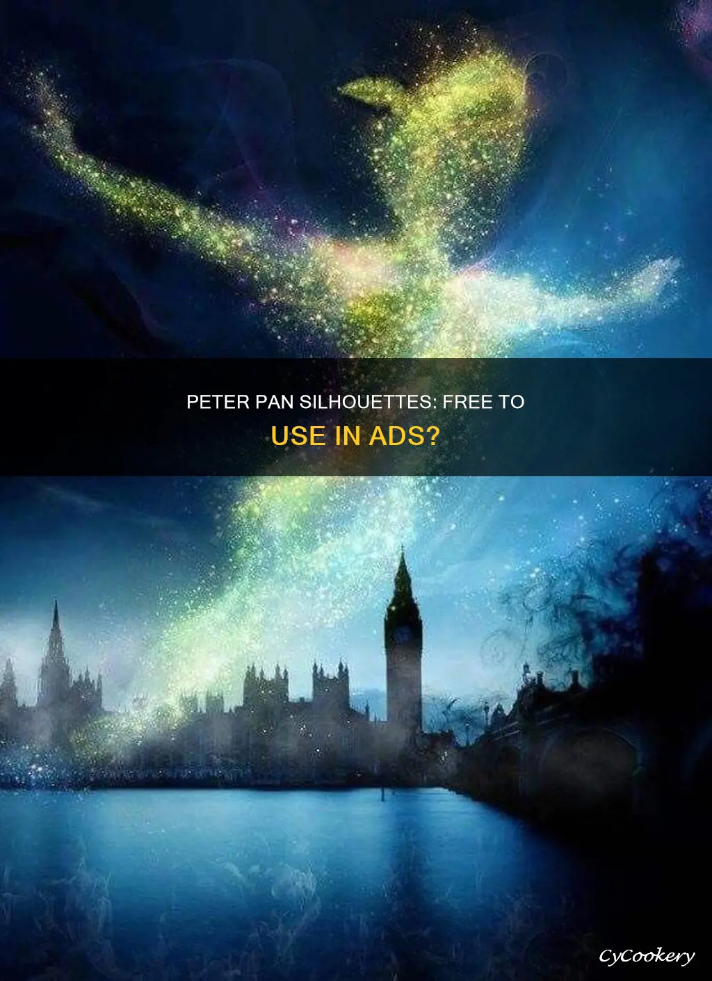 can I use peter pan silhouettes in my ad