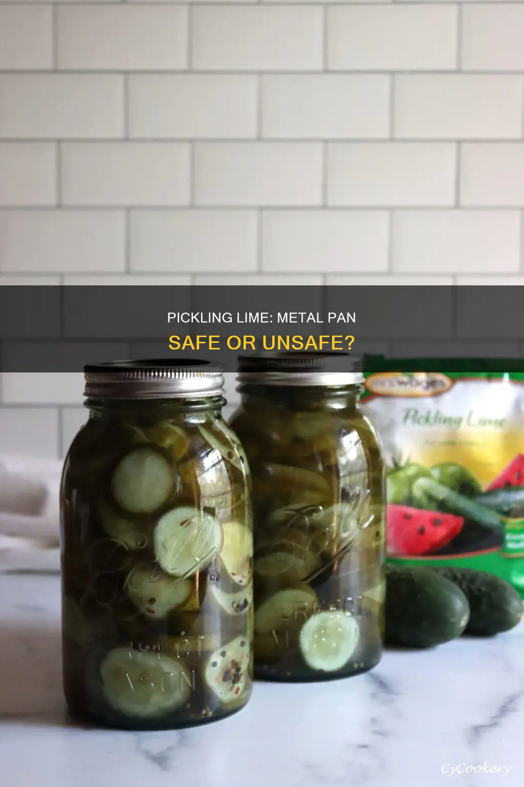 can I use pickling lime in a metal pan