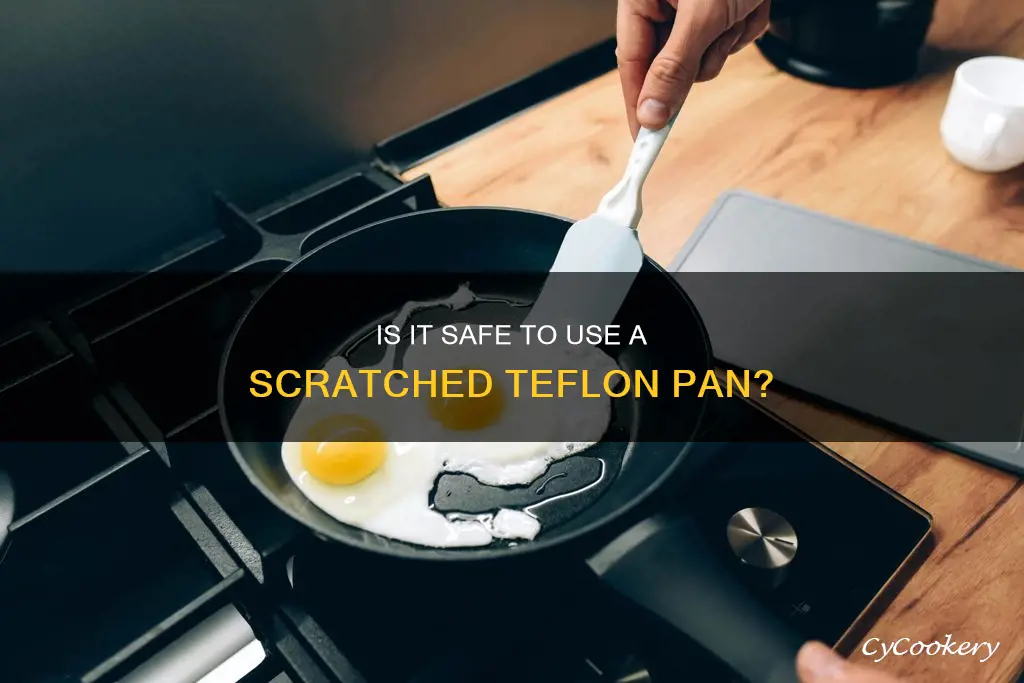 can I use scratched teflon pan