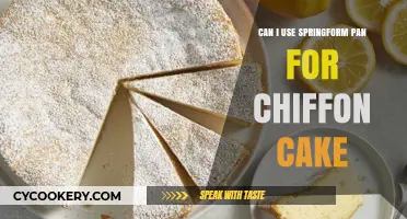 Springform Pans for Chiffon Cakes: A Good Idea?