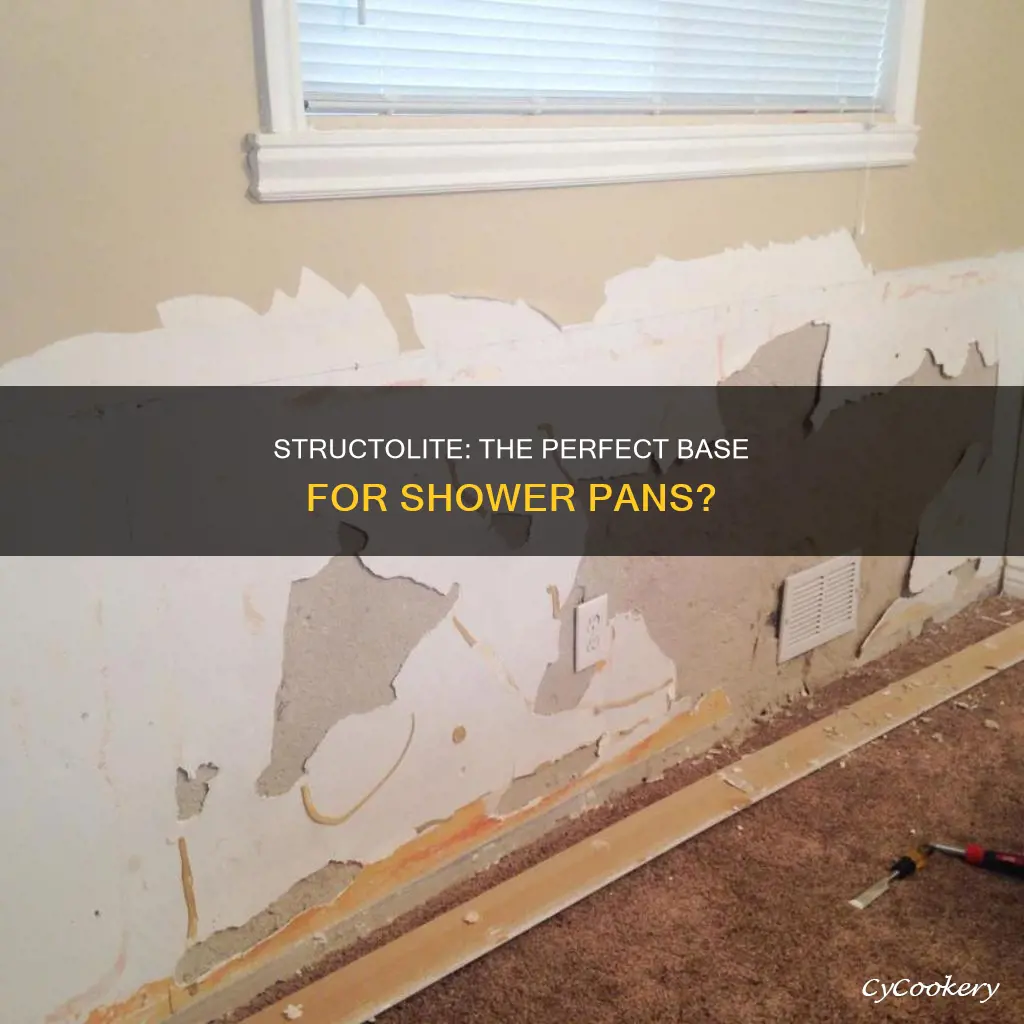 can I use structolite to set a shower pan